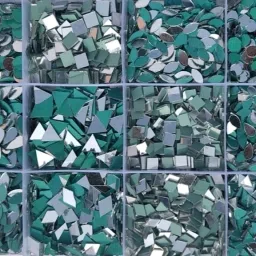 12 Different mix mirror pieces for craft works [ 1200 pcs 100 pcs per shape ]-37