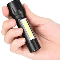 Torch Light Mini Aluminum Long Range Rechargeable Torch, Emergency Lights, Small Pocket Torch, Camping Light, Flashlight, Keychain Torch Waterproof Metal TORCH Zoomable 4 hrs Torch Emergency Light-11