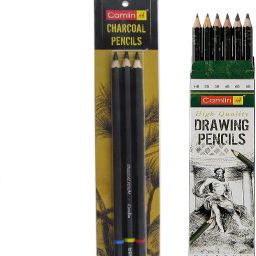 6 shade Graphite pencil with 3 pcs Charcoal pencil-image-40
