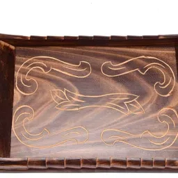taargo crafts Maango Wood Three Trys0320 Tray Serving Set image 5