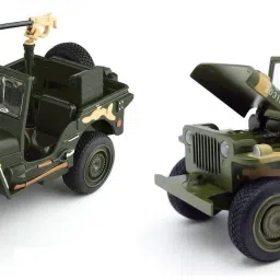 1:32 Die-Cast 1942 Willys Jeep, Music, Lights & Pull Back Action-28