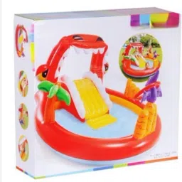 Dino Play (IND*77) Center Pool 6'5in x 5'7in x 3'6in Inflatable Swimming Pool-25