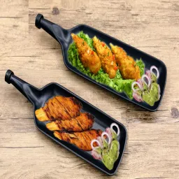 zido Exclusive (Pack of 4) Multipurpose Serving Platter for All Types of Snacks Sizzler Tray image 4