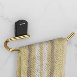304 Grade Stainless Steel Napkin Ring/Towel Ring/Towel Hanger for Bathroom(Parv) Gold & Black Towel Holder-image-30