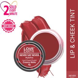 Never Say Never Lip And Cheek Tint With Vitamin E For Lips & Cheeks(Bright Red) Lip Stain-image-37