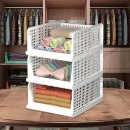 3 Pieces Wardrobe Organizer for Storage/Polypropylene Foldable PP Collapsible Wardrobe-image-40