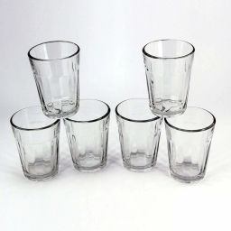 (Pack of 6) Old School Cutting Chai/Tea Original Glasses Cups, Relive Memories Pack (Set of 6) Glass Set Water/Juice Glass-22