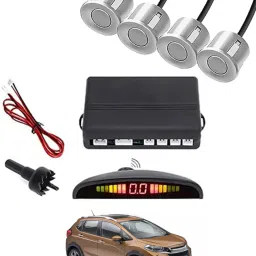 Universal Car Reverse Parking Sensor With LED Display ,Buzzer 254 4Parking Sensor Increased Safety For Passengers Silver 254 Parking Sensor-image-83
