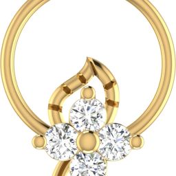 avsar Trisha 14kt Cubic Zirconia Yellow Gold Nose Wire-image-71