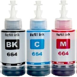 canoff High Quility Refill Ink 664 Use For Epson L130, L360,L380,L565 Printers(5Pcs) Black + Tri Color Combo Pack Ink Bottle-image-31
