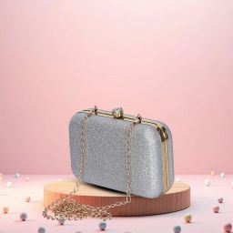 Casual Silver Clutch-image-47