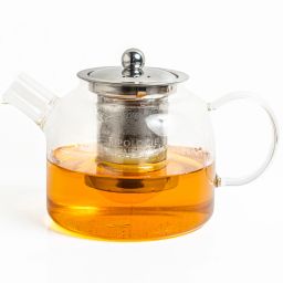 Borosilicate Glass Tea Pot l Removable Fine Mesh Stainless-Steel Infuser & Lid Tea Urn-10