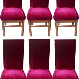 Velvet Plain 1 Seater Chair Cover-image-64