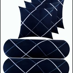 3 CUSHION 2 BOLSTER Microfibre Geometric Bolster Pack of 5-image-44