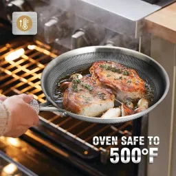 Nonstick Honeycomb Coating Pancake Pan,Flat SkilletTawa Pan,Compatible,PFOA Free Fry Pan 26 cm diameter 1.5 L capacity-image-65