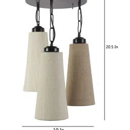 Devansh Multicolored Conical Cluster Hanging Lamp image 2