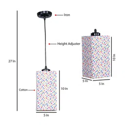 Devansh Multi-Coloured Square Hanging Lamp image 5