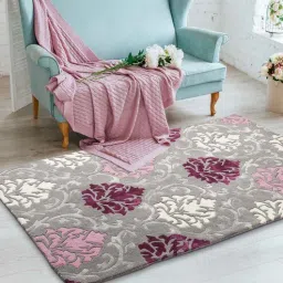 Buy Grey Wool And Art Silk Floral 5 x 7 Feet Hand Tufted Carpet by Joyrugs by littlelooms-picture-37