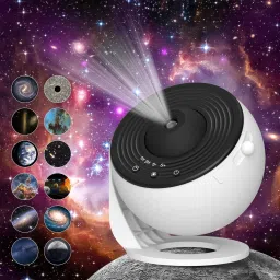 WOLBLIX Galaxy Projector for Bedroom, HD Image Star Galaxy Light Adjustable Knob (1 lm) Portable Projector-image-2