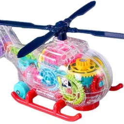 Transparent Gear Helicopter Toy for Kids|Boys|Girls| Lights, Music (Multicolor)-picture-20