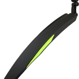 dark horse Bicycle Atom Mudguard with Reflective Tape, Black-Green Clip-on Front & Rear Fender image 3