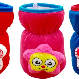 Bottle Cover for Feeders Soft Plush Stretchable Baby Feeding Bottle Cover with Easy to Hold Strap | Suitable for 60ml (Pack of 3)-17