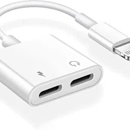 FASTX White 2in1 splitter for iphone splitter for charging and audio headphone jack adapter Phone Converter-43