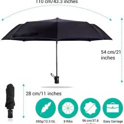 va-ltarnic Big Size Folding Umbrella | Auto Open And Close Windproof, Lightweight UV Umbrella image 3