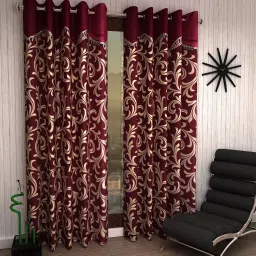 153 cm (5 ft) Polyester Semi Transparent Window Curtain (Pack Of 2)-image-31