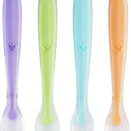 Kids Silicone Feeding Spoon | BPA-Free Baby Spoon | Soft Gum Safe | Multicolor - Silicon-image-22