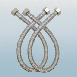 18" Inches 304 Grade Braided Stainless Steel Connection Pipe for Wash Basin, kitchen Sink, Geyser, Countertop Faucets/Water Taps (Pack of 2) Hose Pipe-image-44