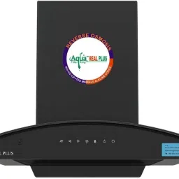 Real Plus 1100 Power Suction 60cm Auto Clean Auto clean Touch control LED light Auto Clean Wall and Ceiling Mounted Black 1100 CMH Chimney-image-60