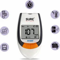 niscomed Sure screen Simple & Accurate Automatic Glucose Blood Sugar testing Machine Glucometer image 2