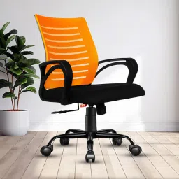 Elite | 3-Years Warranty Included | Mid-Back Ergonomic Office Chair | Revolving| Mesh Office Arm Chair-image-12