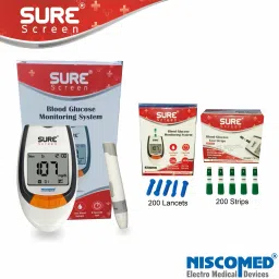 Sugar Testing Monitor With 200 Strips Glucometer-image-13