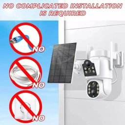 SIOVS SIM Camera Solar Powered PTZ 360 Live View Motion Alert Night Vision 2-way Audio Security Camera image 5