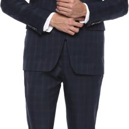 Men Single Breasted Solid Suit-image-34