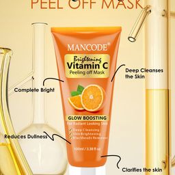 MANCODE Brightening Vitamin C Peel Off Mask For Deep Cleansing - 100 ml image 5