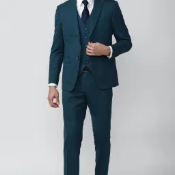 Men Single Breasted - 2 button Textured Suit-image-57