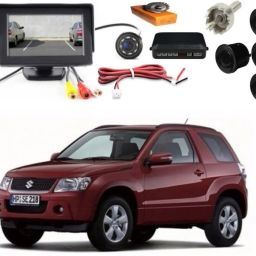Premium Car TFT Monitor & LED Camera with Parking Sensor Kit For Vitara Combo-2