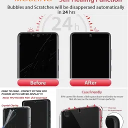 Mobling Front and Back Tempered Glass for Xiaomi Redmi Note 14 Pro Plus (Edge To Edge TPU Full Coverage) image 4