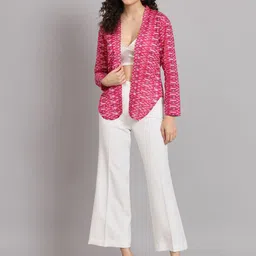 PowerSutra Printed Cotton Open Front Shrug image 3