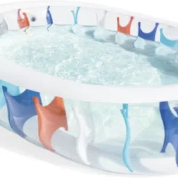 54066E (IND*149) Elliptic Play Pool Kids, Multicolor With Free Pump Inflatable Swimming Pool-image-84