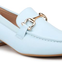 Women Blue Solid Moccasins with Buckle Detail Outdoors For Women-image-44