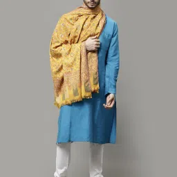 GREEN AGRITECH Polyester Wool Blend Woven Men Shawl-image-100