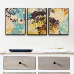 art street Multicolour Engineered Wood (Set of 3) Art Panels-picture-8