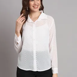 Women Regular Fit Solid Spread Collar Casual Shirt-image-29