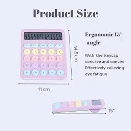 tgopit Mechanical Switch Calculator 12 Digits, Large LCD Display, Mechanical Calculator 2 Digit Desktop Calculator with Large LCD Display BasicCalculator image 2