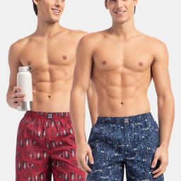 jockey Pack of 2 Printed Men Multicolor Boxer Shorts-picture-37