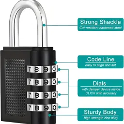 TYAG 4 Digit Code Combination Small Lock Outdoor Waterproof Padlock Combination Lock t Mechanical Combination Locking System image 5